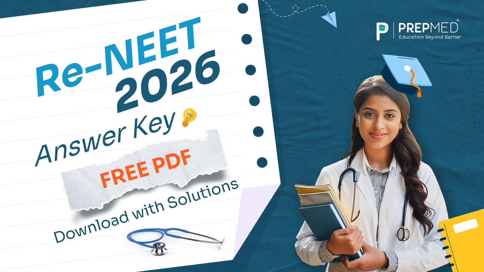 Re-NEET Answer Key 2026 - FREE PDF download with Solutions